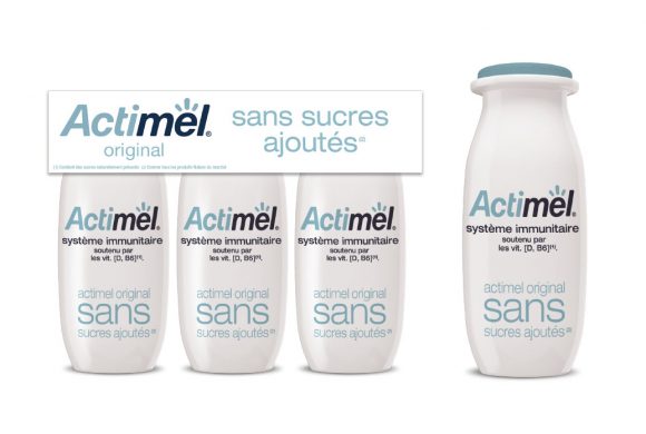 packaging Actimel sans Sucre