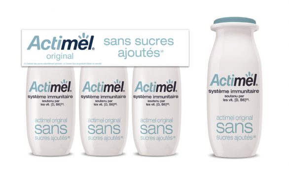 packaging Actimel sans Sucre