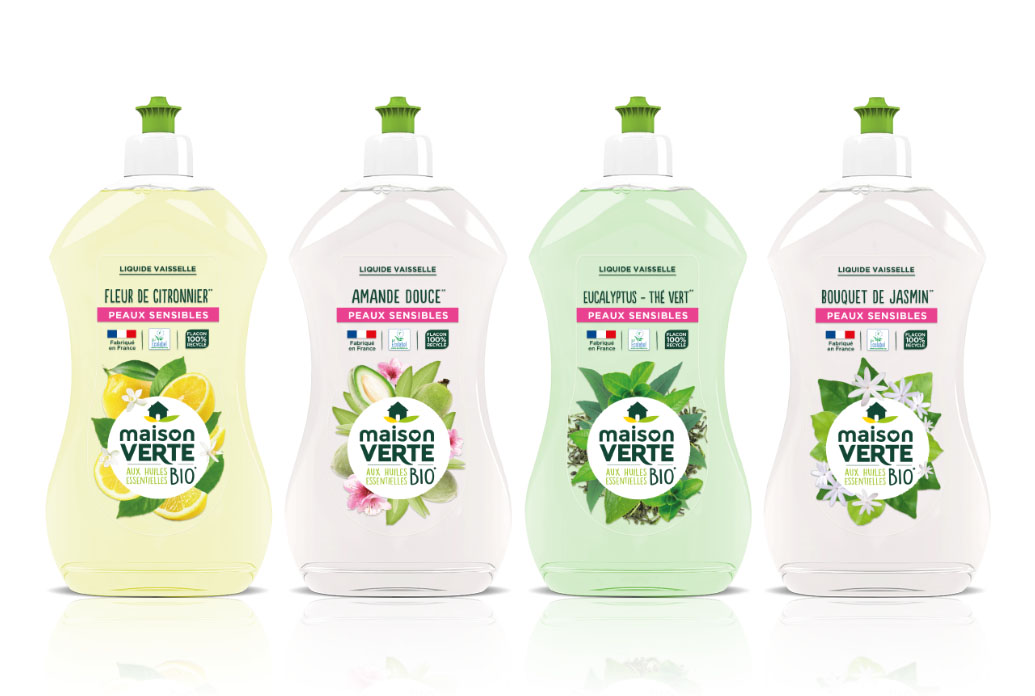 Liquide vaisselle aux huiles essentielles biologiques - Maison Verte